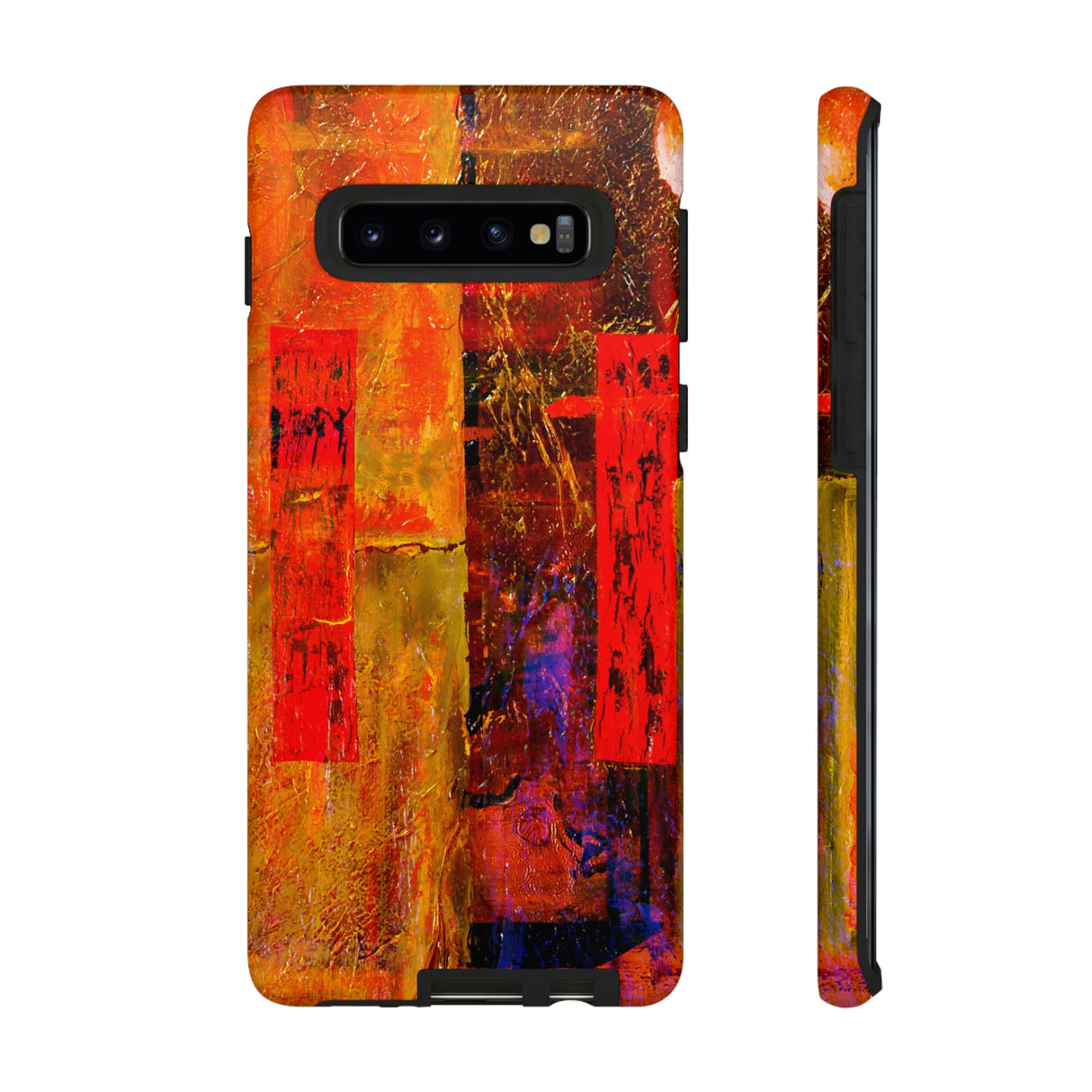 Red Oil Painting Android Case (Protective) Samsung Galaxy S10 Matte Phone Case