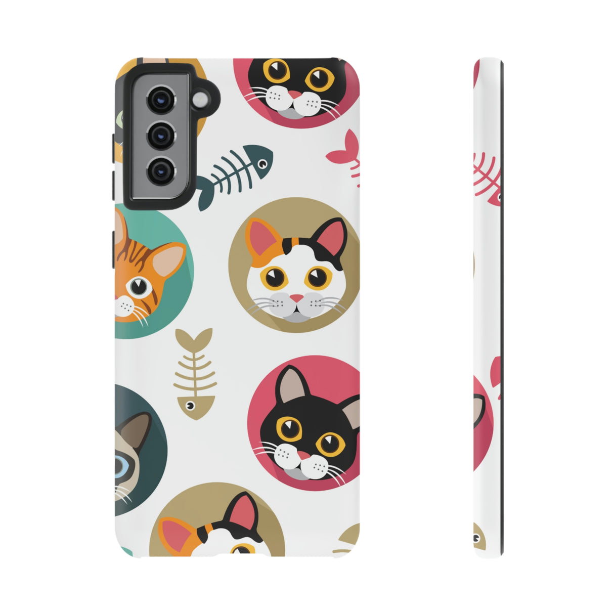 Cats Fishbone Android Case (Protective) Samsung Galaxy S21 Plus Matte Phone Case