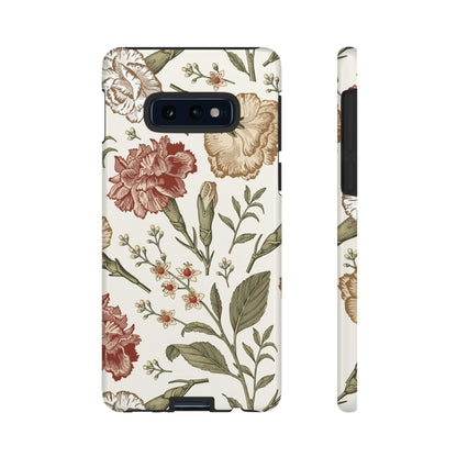 Carnation Vintage Flower Samsung Case (Protective) Samsung Galaxy S10E Glossy Phone Case