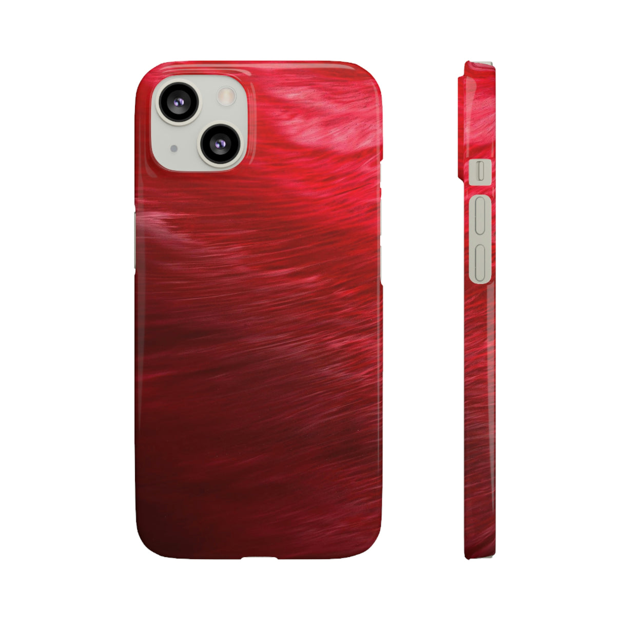 Red Feather Ink Art iPhone Case (Slim) iPhone 13 Glossy Phone Case