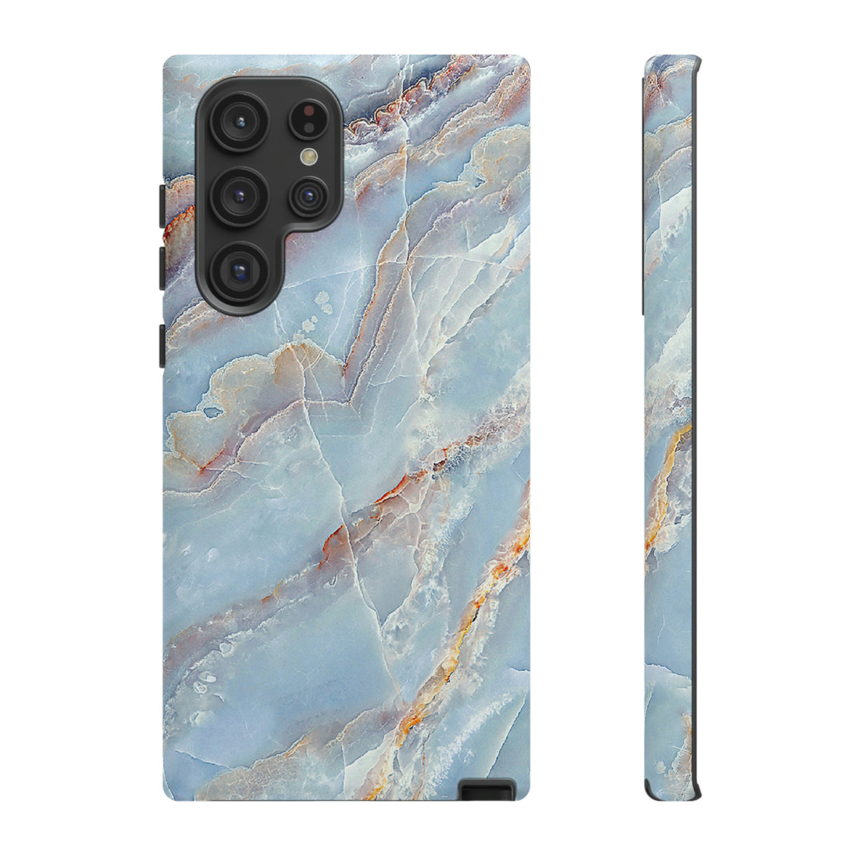 Blue Marble Background Android Case (Protective) Samsung Galaxy S22 Ultra Matte Phone Case