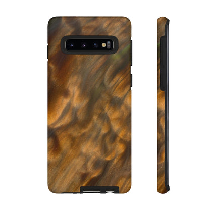 Gold Sand Ink Art Android Case (Protective) Samsung Galaxy S10 Matte Phone Case