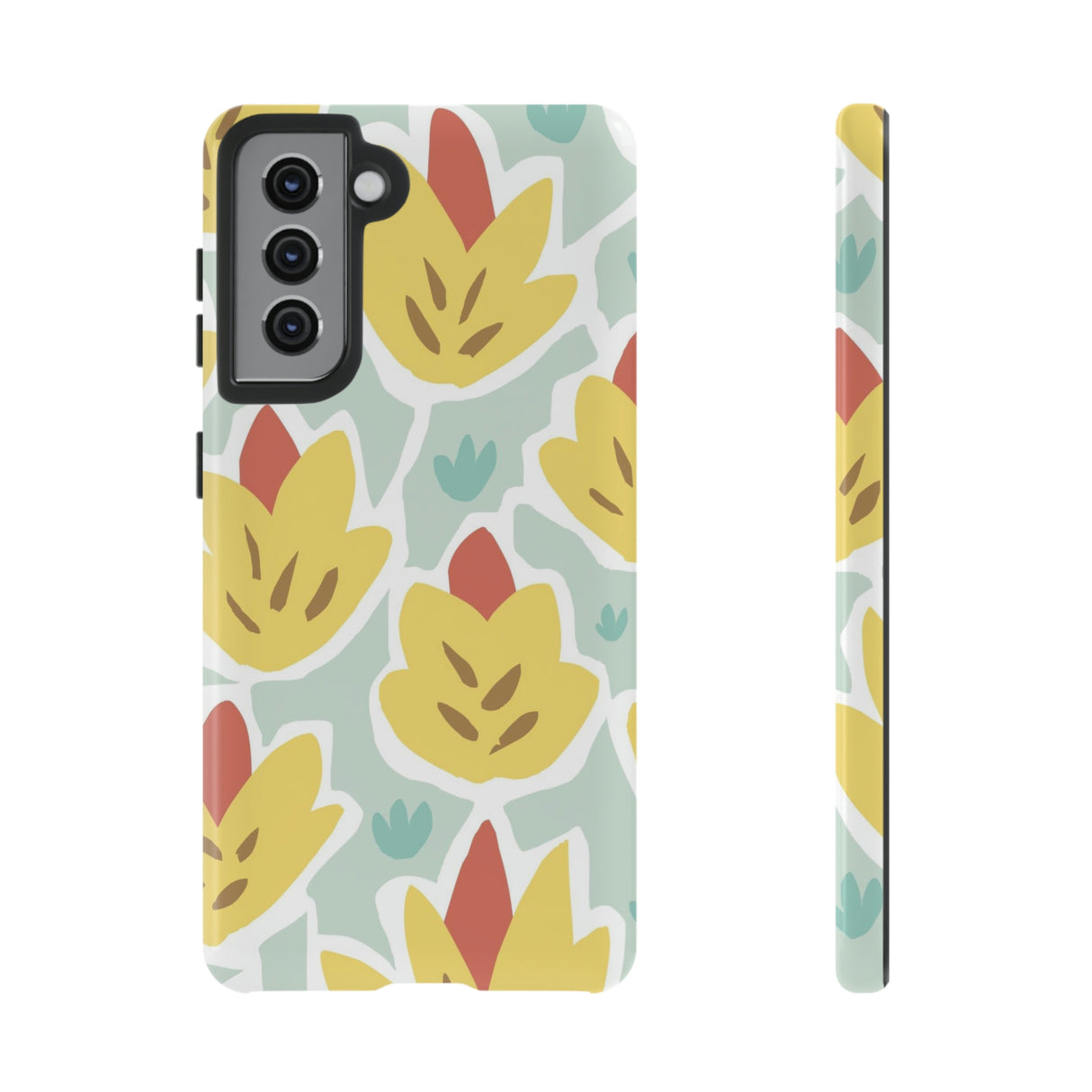 Summer Yellow Happy Flower Samsung Case (Protective) Samsung Galaxy S21 Glossy Phone Case