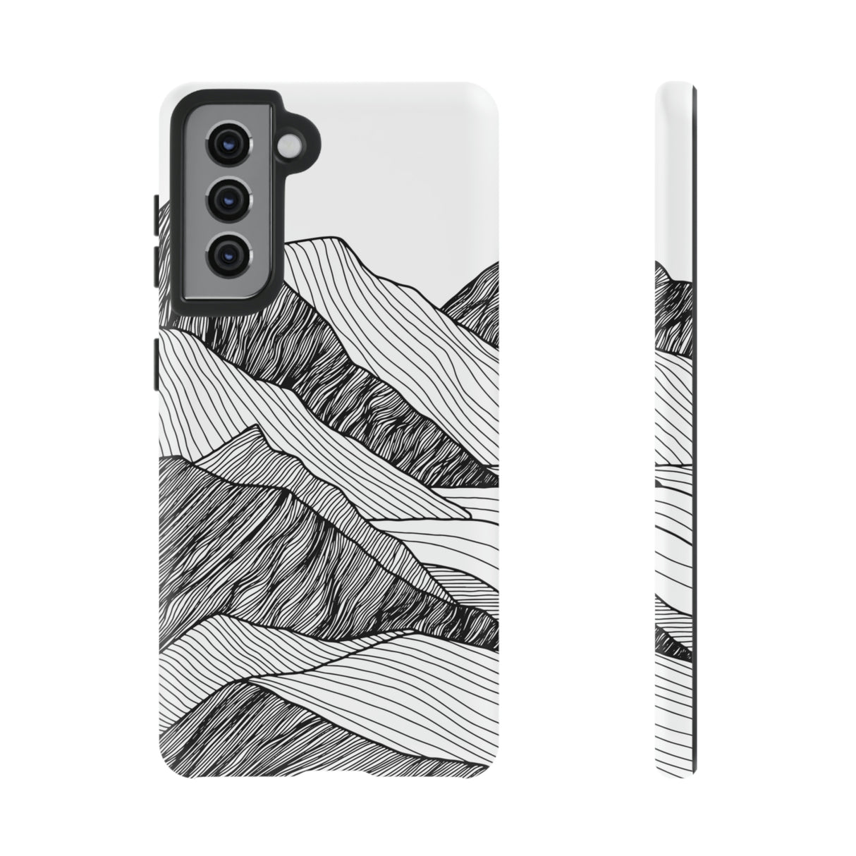 Mountain Line Art Android Case (Protective) Samsung Galaxy S21 Matte Phone Case