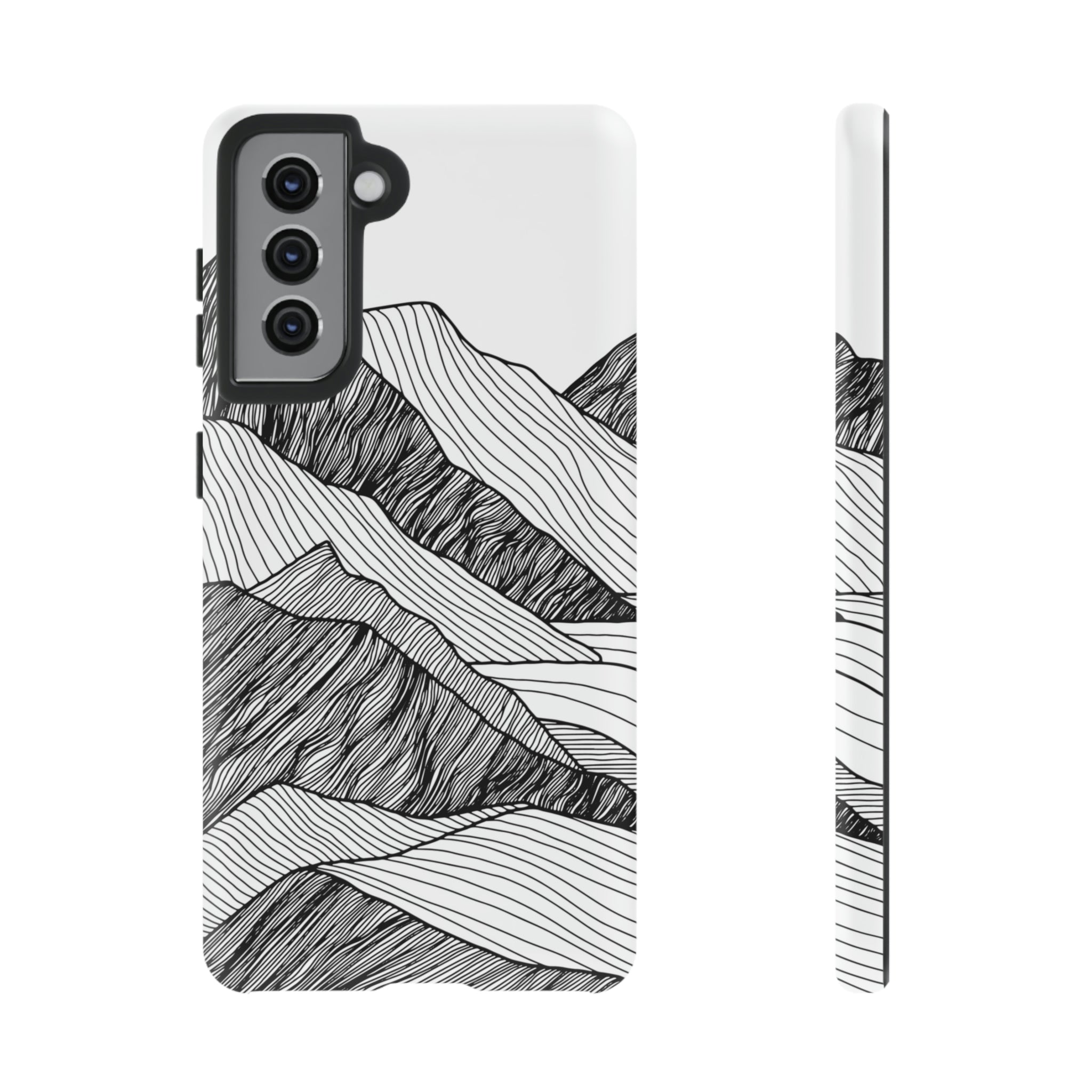 Mountain Line Art Android Case (Protective) Samsung Galaxy S21 Matte Phone Case