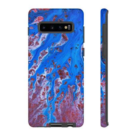 Bright Blue Ink Art Android Case (Protective) Samsung Galaxy S10 Plus Matte Phone Case