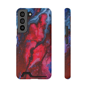 Neon Red Ink Art Android Case (Card) Samsung Galaxy S22 Matte Without gift packaging Phone Case