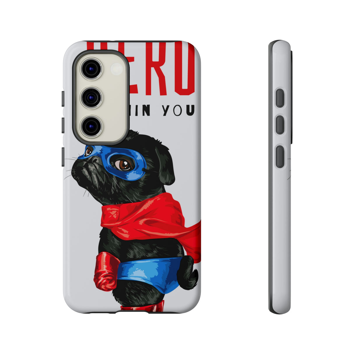 Hero Pug Android Case (Protective) Samsung Galaxy S23 Glossy Phone Case