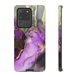 Purple Marble & Gold Android Case (Protective) Samsung Galaxy S20 Ultra Glossy Phone Case