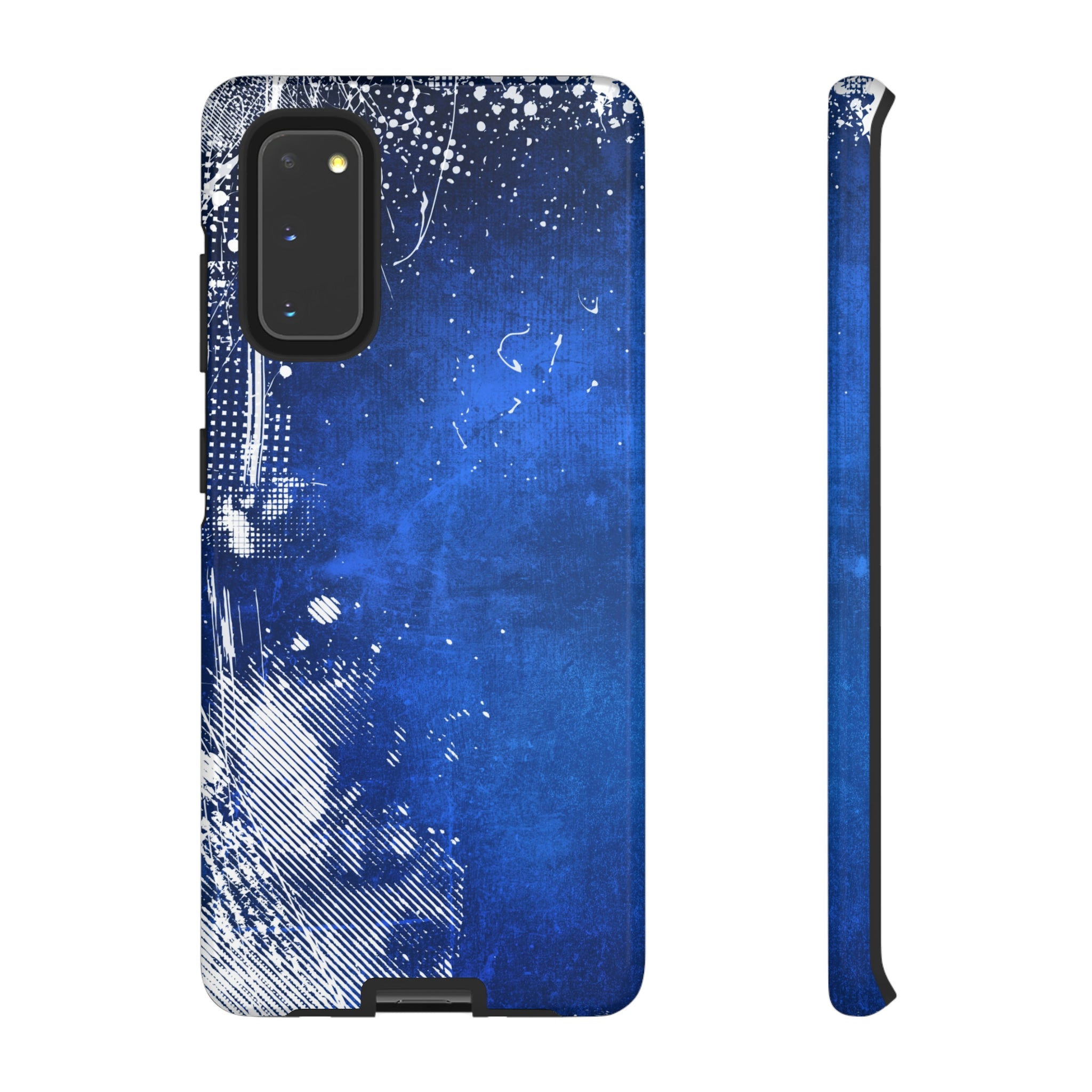 Grunge Blue Android Case (Protective) Samsung Galaxy S20 Glossy Phone Case