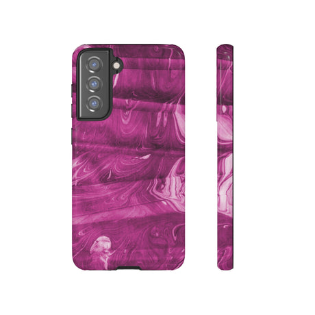 Ebru Purple Android Case (Protective) Samsung Galaxy S21 FE Glossy Phone Case