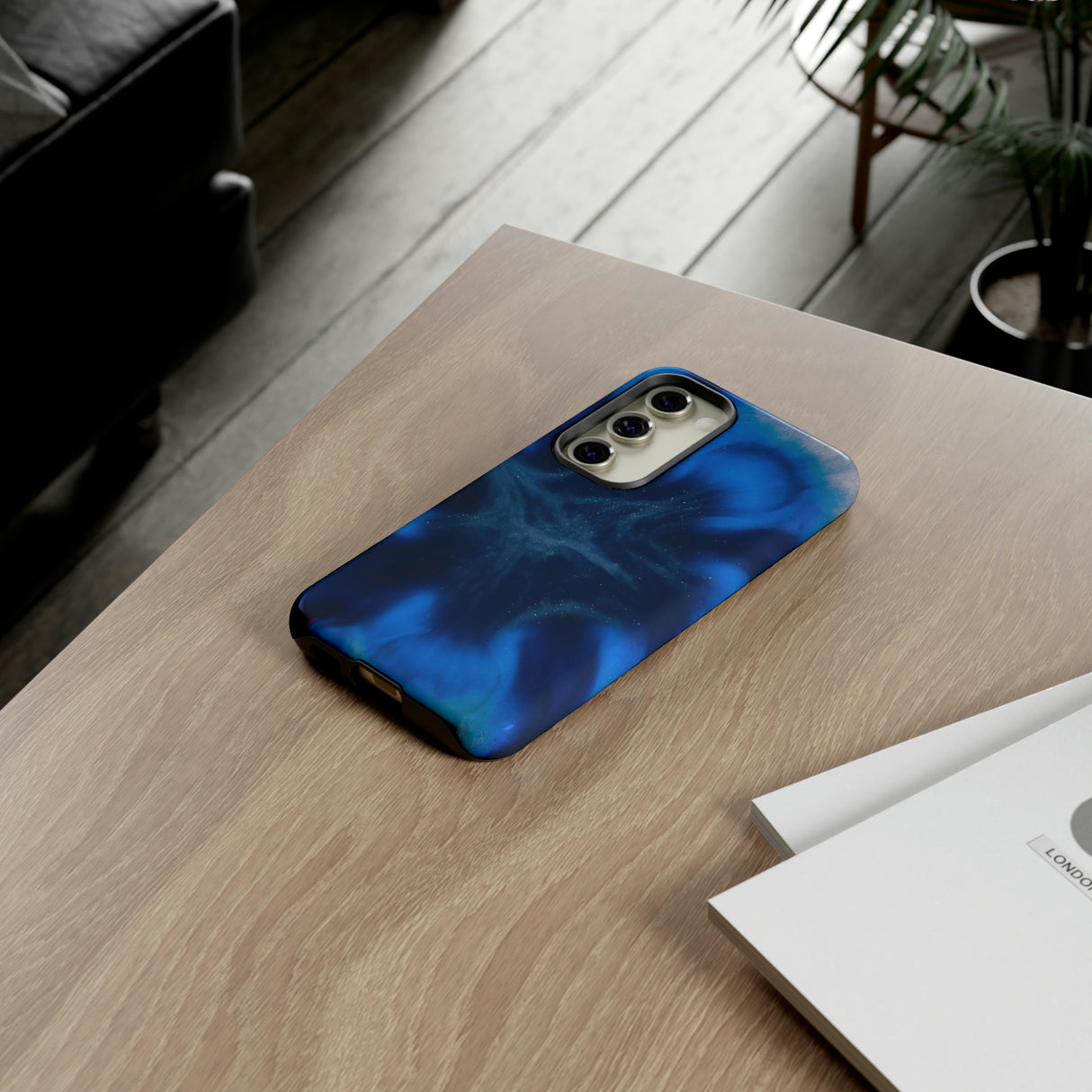 Blue Star Marble Ink Art Android Case (Protective) Phone Case