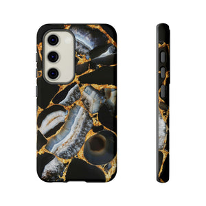 Dark Agate Marble Android Case (Protective) Samsung Galaxy S23 Matte Phone Case