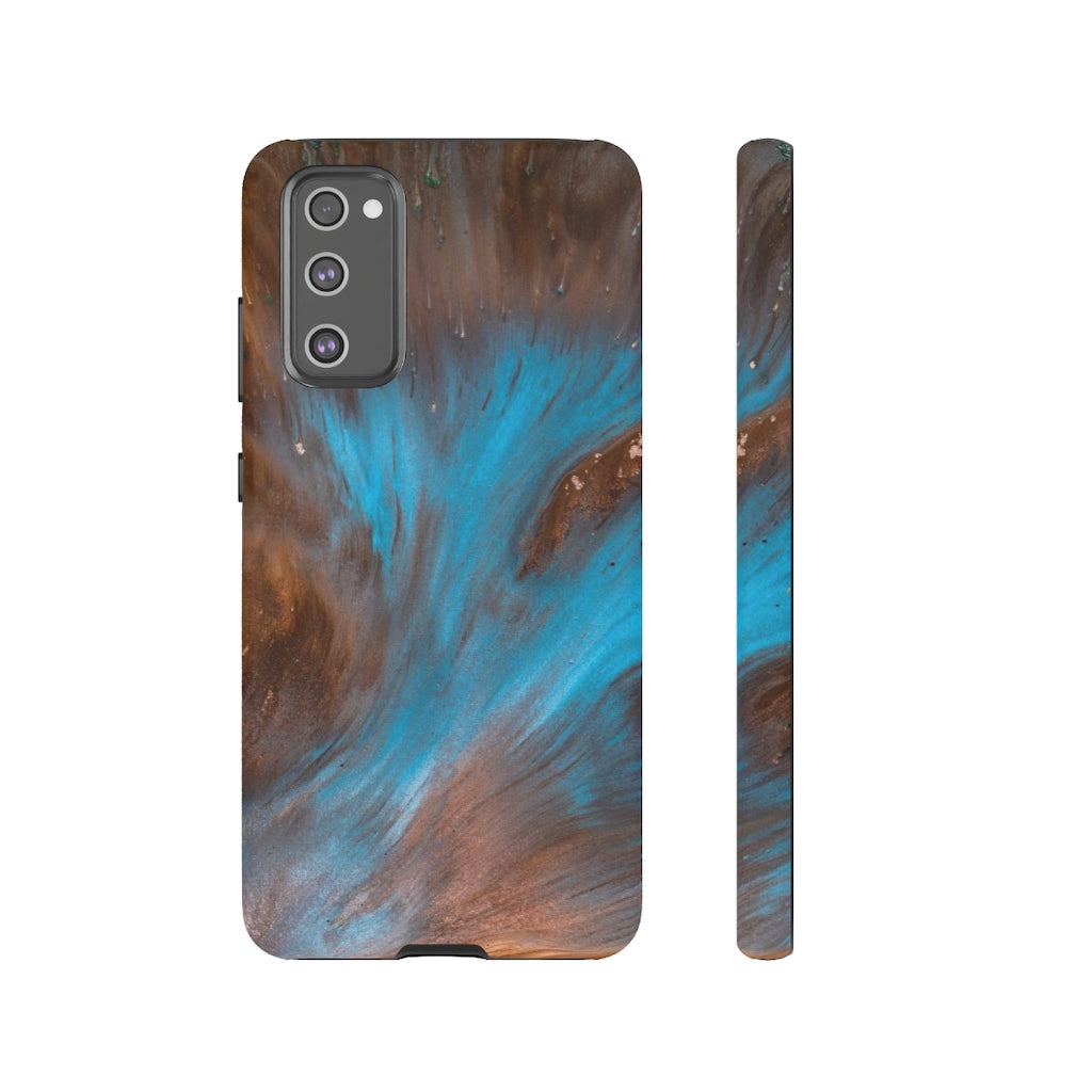 Blue Lagoon Ink Art Android Case (Protective) Samsung S20 FE Matte Phone Case