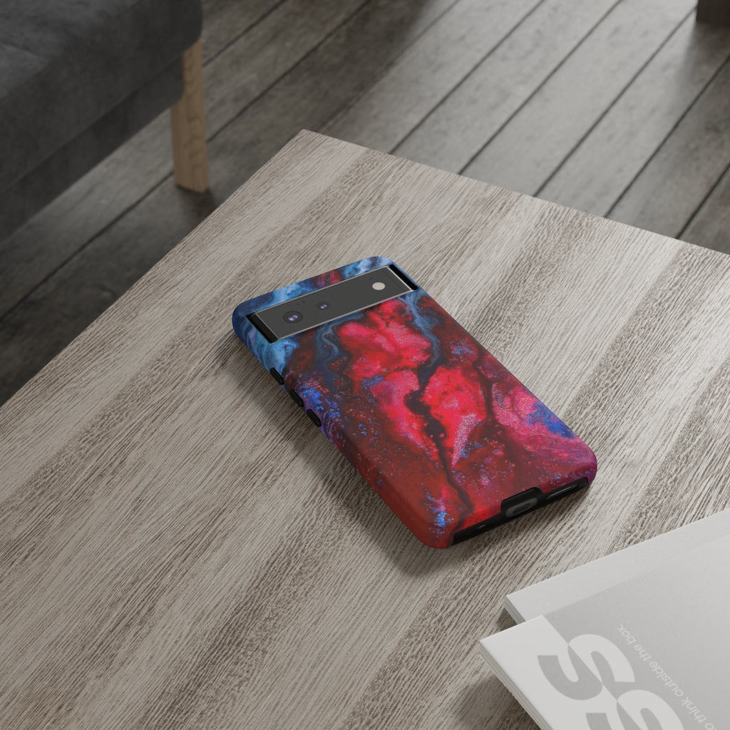 Neon Red Ink Art Android Case (Protective) Phone Case