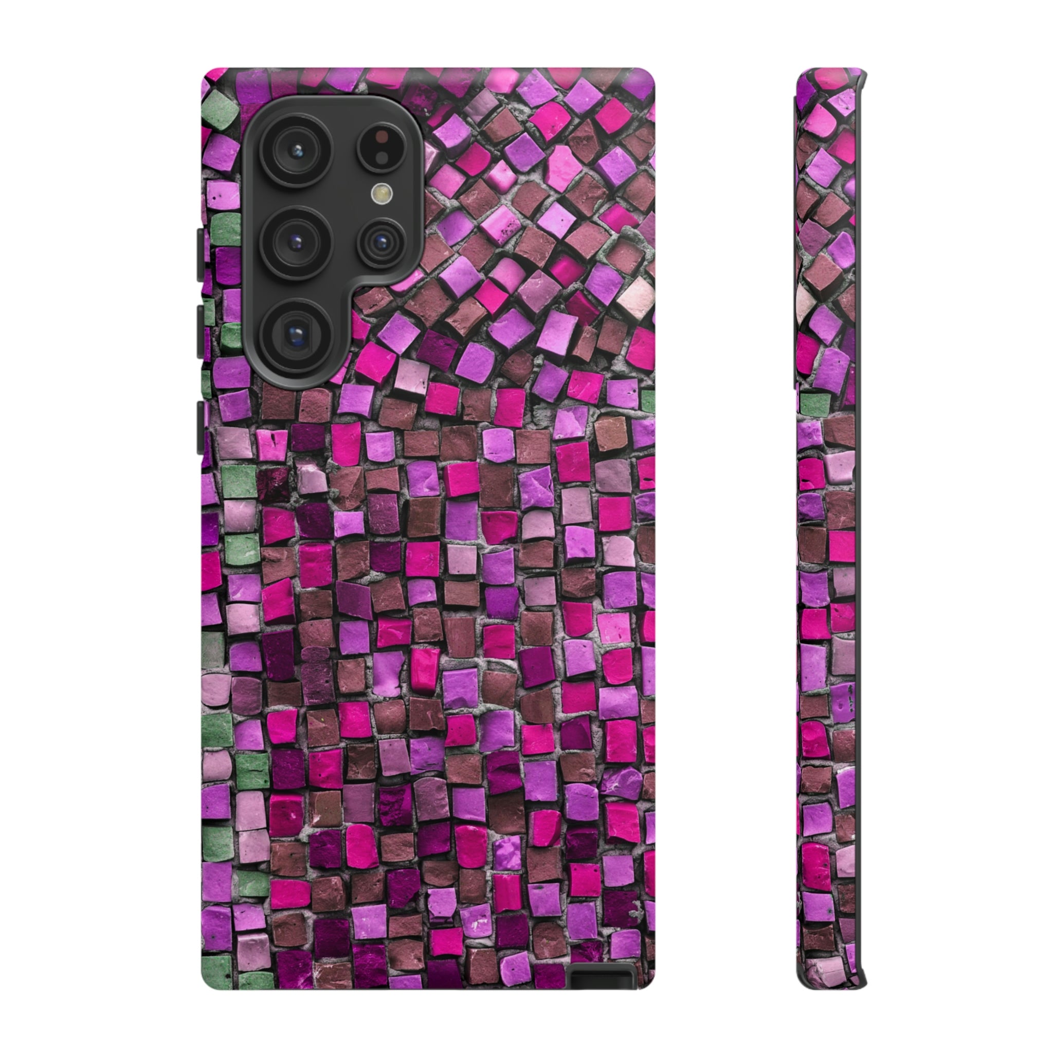 Purple Mosaic Android Case (Protective) Samsung Galaxy S22 Ultra Matte Phone Case