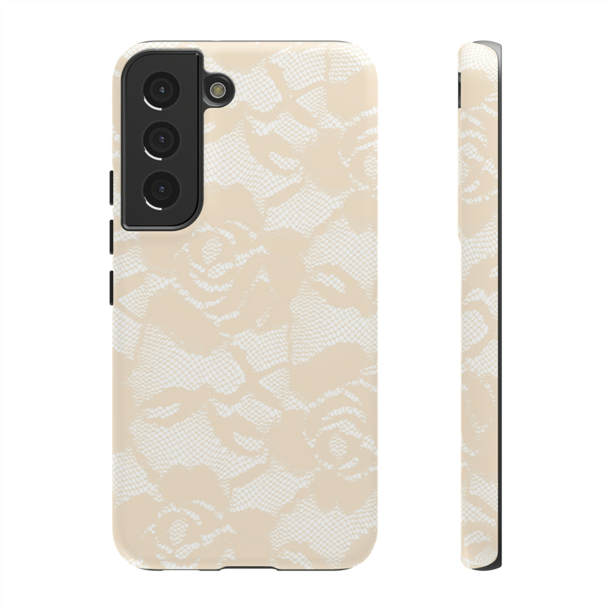 Ivory Rose Lace Gothic Flower Samsung Case (Protective) Samsung Galaxy S22 Matte Phone Case