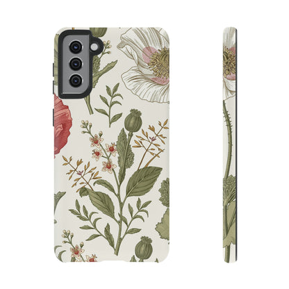 Poppy Vintage Flower Samsung Case (Protective) Samsung Galaxy S21 Plus Matte Phone Case