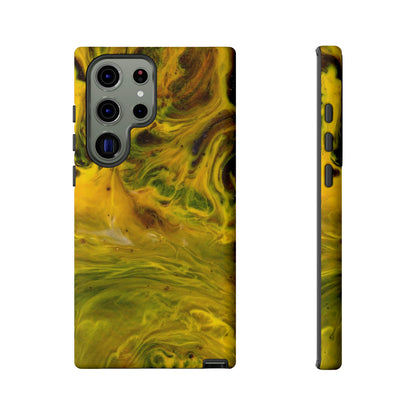 Liquid Yellow Ink Art Android Case (Protective) Samsung Galaxy S23 Ultra Matte Phone Case