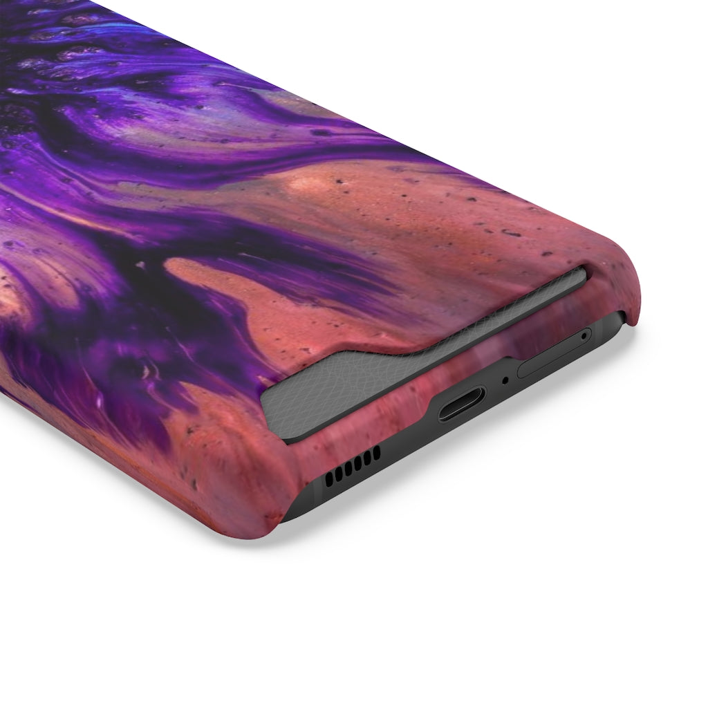 Purple Flow Ink Art Android Case (Card) Phone Case