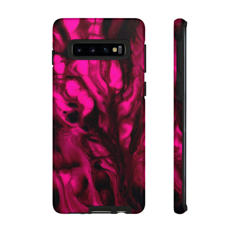 Bright Pink Ink Art Android Case (Protective) Samsung Galaxy S10 Glossy Phone Case