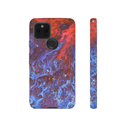 Blue Lava Ink Art Android Case (Protective) Google Pixel 5 5G Matte Phone Case