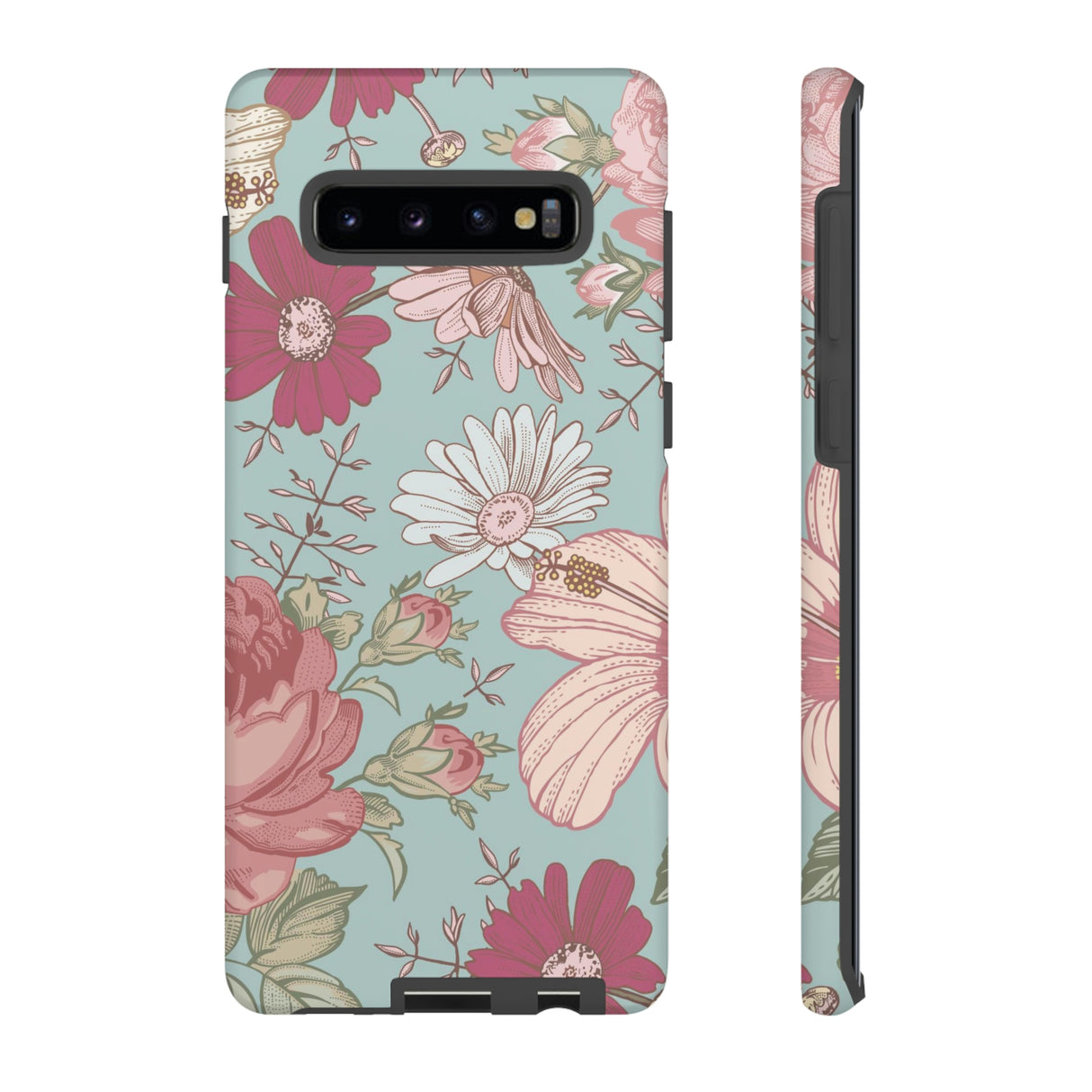 Hibiscus Vintage Flower Samsung Case (Protective) Samsung Galaxy S10 Plus Matte Phone Case