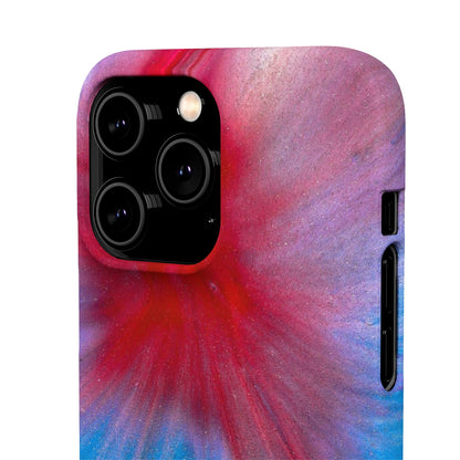 Red Warp Ink Art iPhone Case (Slim) Phone Case