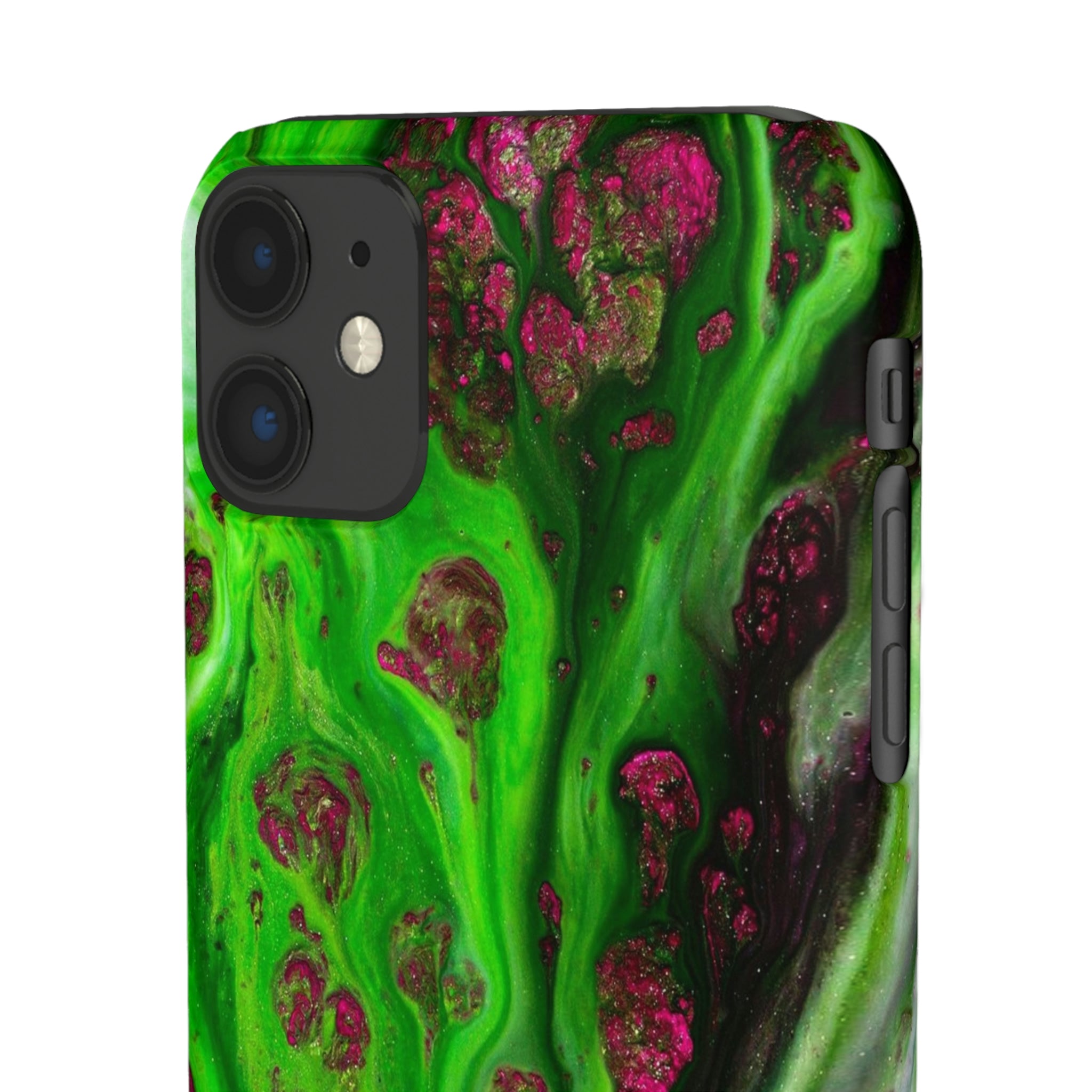 Toxic Green Ink Art iPhone Case (Slim) Phone Case