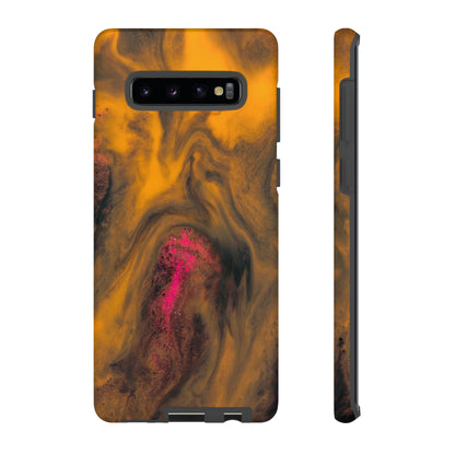 Pink Center Ink Art Android Case (Protective) Samsung Galaxy S10 Plus Matte Phone Case