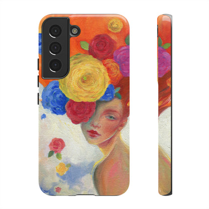 Flower Woman Android Case (Protective) Samsung Galaxy S22 Glossy Phone Case