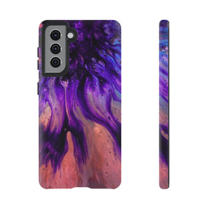 Purple Flow Ink Art Android Case (Protective) Samsung Galaxy S21 Matte Phone Case