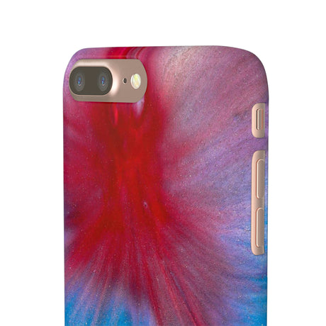 Red Warp Ink Art iPhone Case (Slim) Phone Case