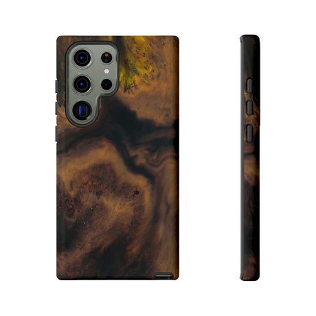 Brown Earth Ink Art Android Case (Protective) Samsung Galaxy S23 Ultra Glossy Phone Case