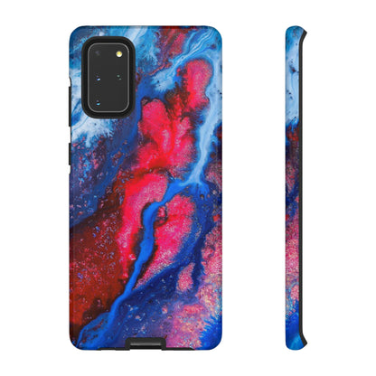 Red n Blue Ink Art Android Case (Protective) Samsung Galaxy S20+ Glossy Phone Case