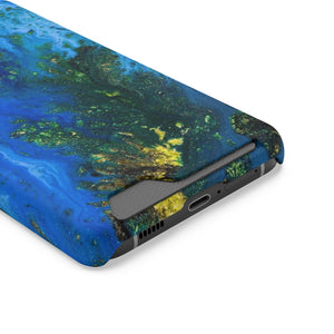 Blue Globe Ink Art Android Case (Card) Phone Case