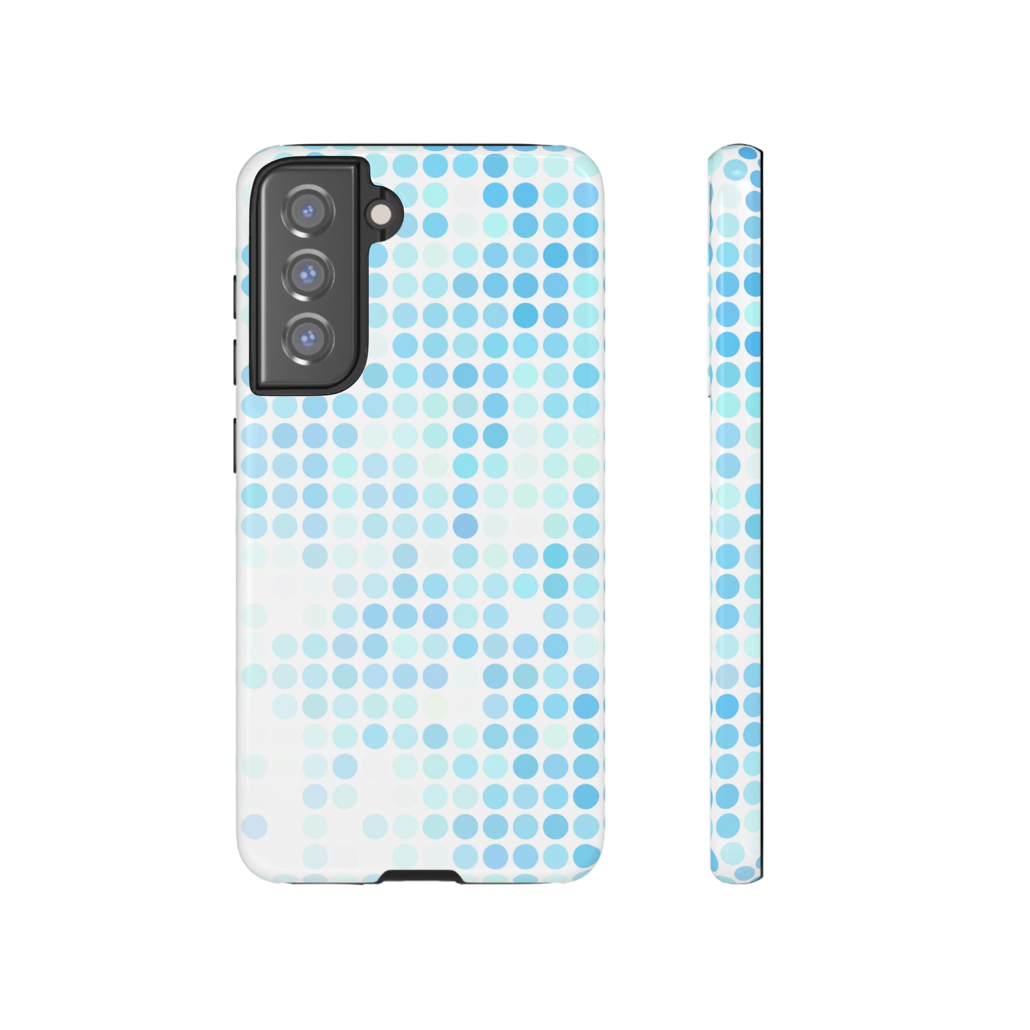 Blue Pixels Android Case (Protective) Samsung Galaxy S21 FE Glossy Phone Case