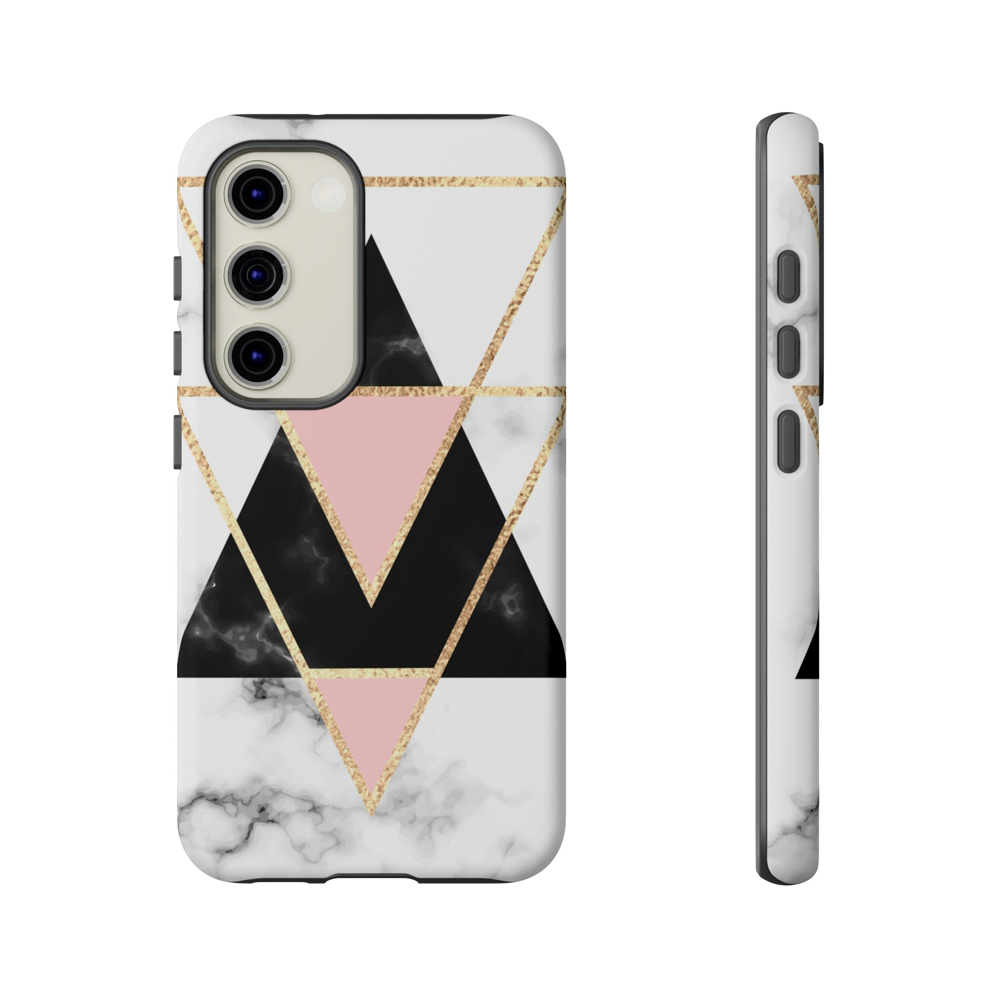 Marble Triangles Android Case (Protective) Samsung Galaxy S23 Matte Phone Case