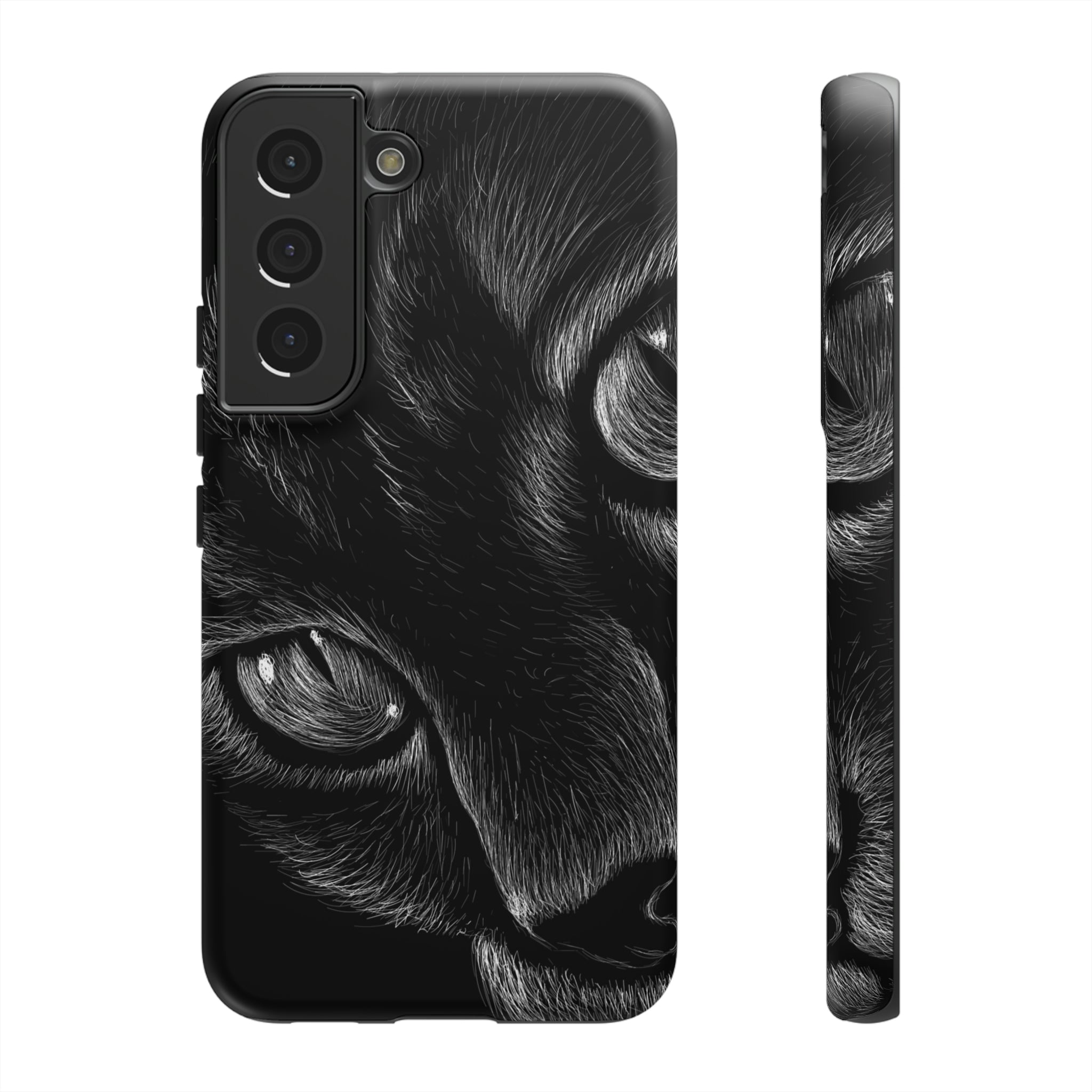 Pencil Drawing Cat Android Case (Protective) Samsung Galaxy S22 Matte Phone Case