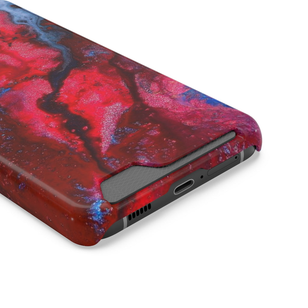 Neon Red Ink Art Android Case (Card) Phone Case