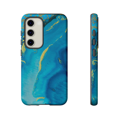 Blue Watercolor Android Case (Protective) Samsung Galaxy S23 Glossy Phone Case