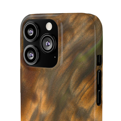 Gold Sand Ink Art iPhone Case (Slim) Phone Case