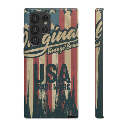 American Vintage Flag Android Case (Protective) Samsung Galaxy S22 Ultra Matte Phone Case