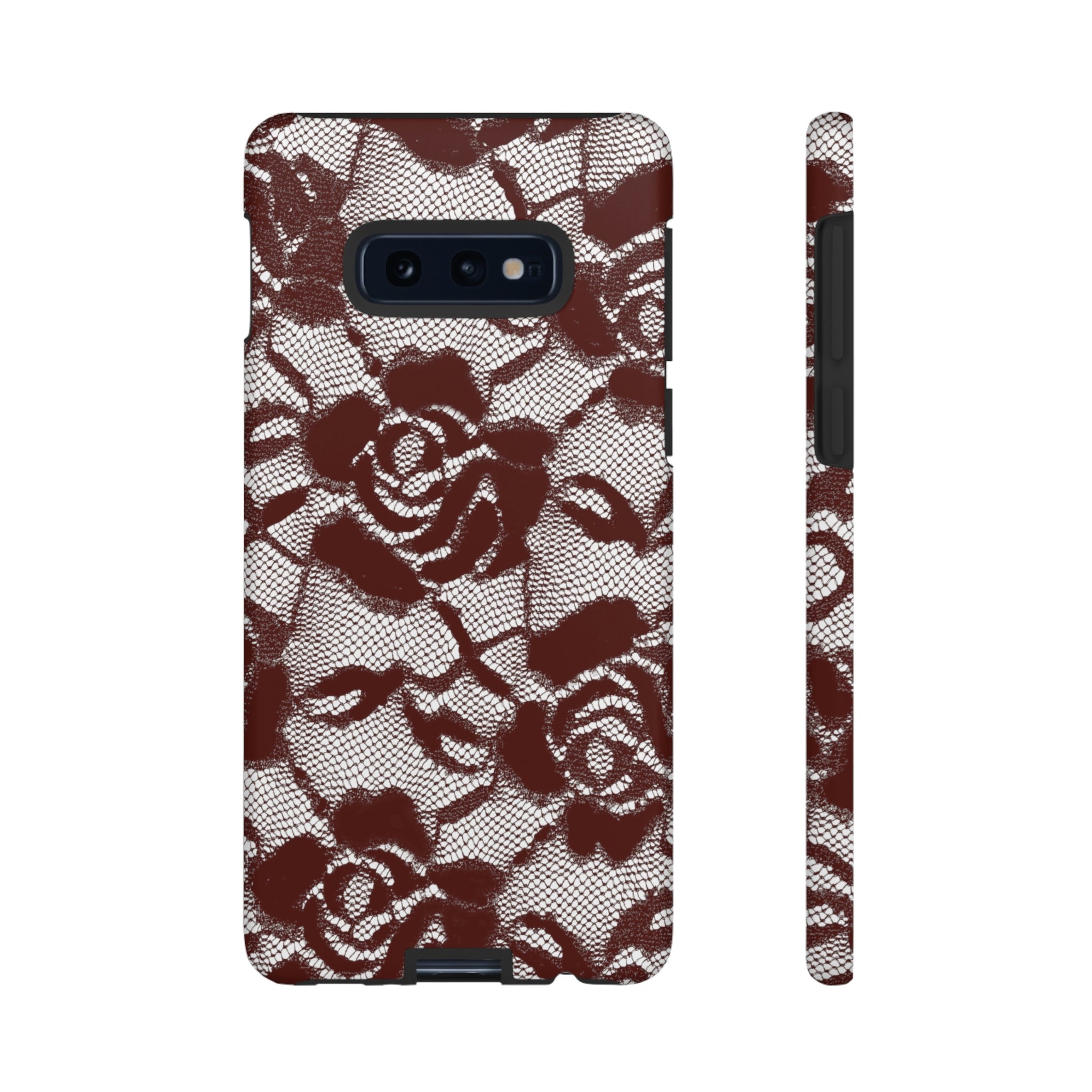 Red Rose Lace Gothic Flower Samsung Case (Protective) Samsung Galaxy S10E Matte Phone Case