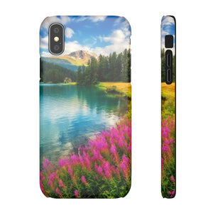 Fantastic Azure Alpine Lake Samsung/iPhone (Slim) Phone Case