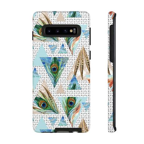 Peacock Feathers Android Case (Protective) Samsung Galaxy S10 Glossy Phone Case