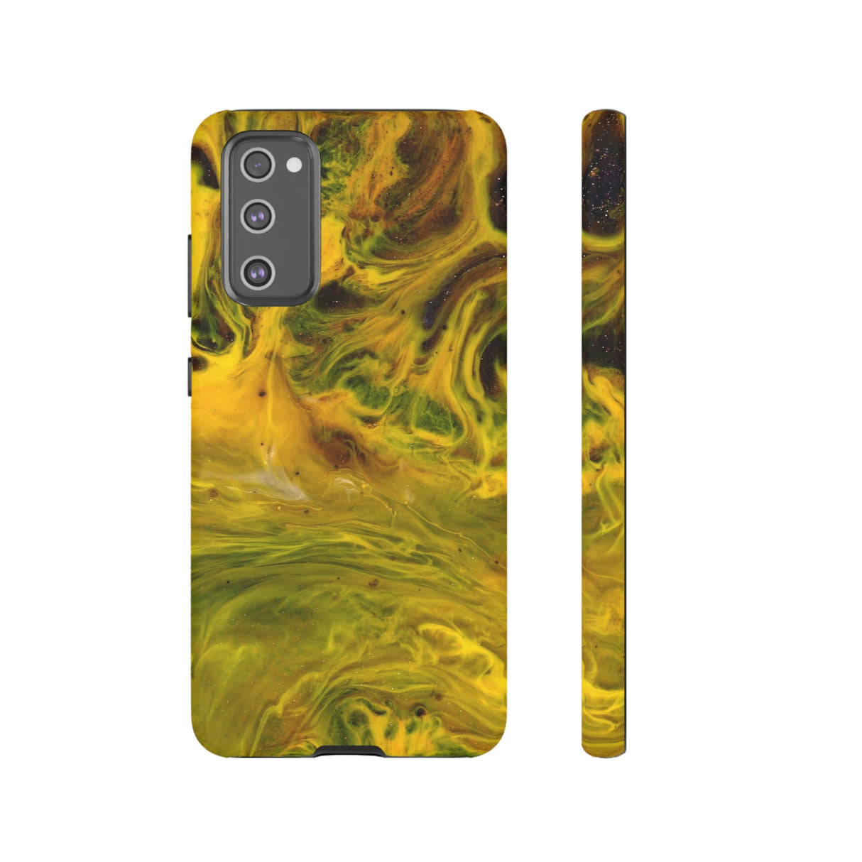 Liquid Yellow Ink Art Android Case (Protective) Samsung Galaxy S20 FE Matte Phone Case