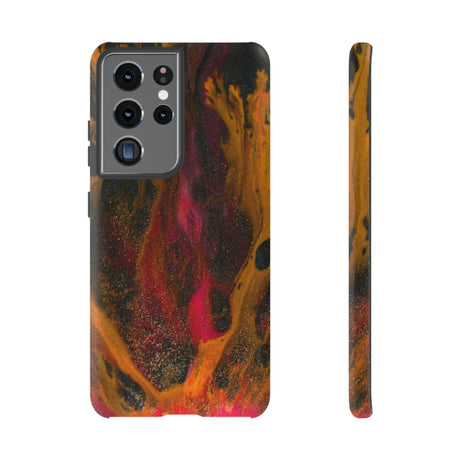 Bon Fire Ink Art Android Case (Protective) Samsung Galaxy S21 Ultra Matte Phone Case