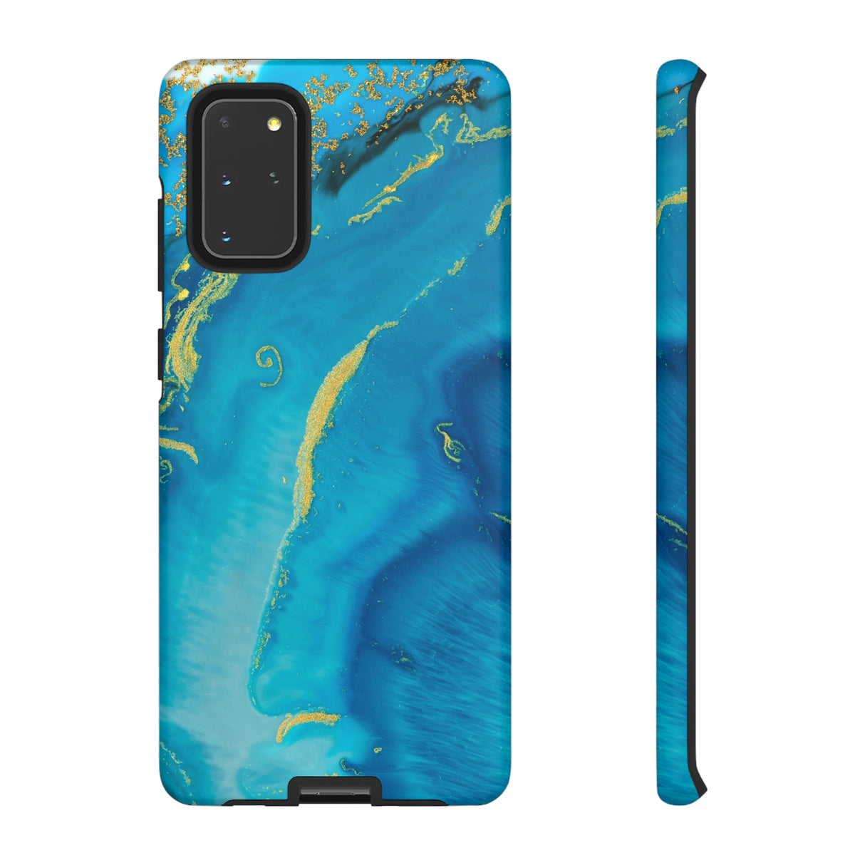 Blue Watercolor Android Case (Protective) Samsung Galaxy S20+ Matte Phone Case