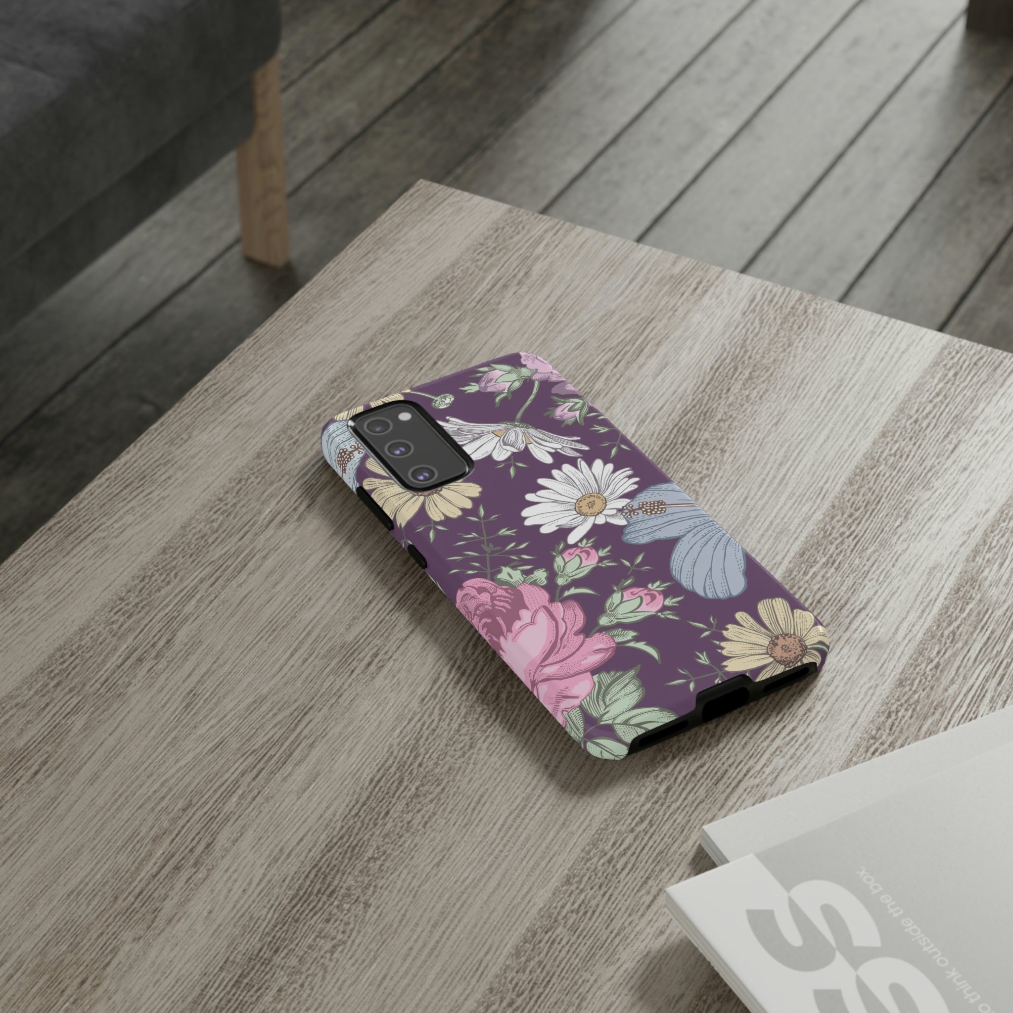 Purple Grass Vintage Flower Samsung Case (Protective) Phone Case